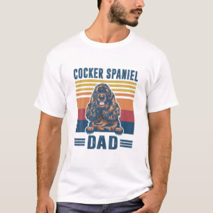 Mens Cocker Spaniel Dad Father Retro Cocker Spanie T-Shirt