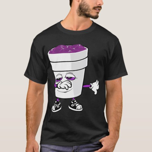 Mens Codeine Cough Syrup Dabbing Double Cup Sizzur T_Shirt