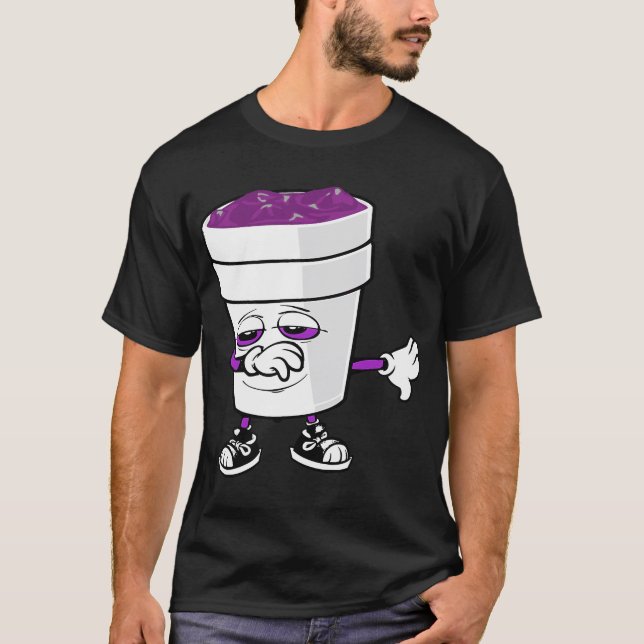 Mens Codeine Cough Syrup Dabbing Double Cup Sizzur T-Shirt (Front)