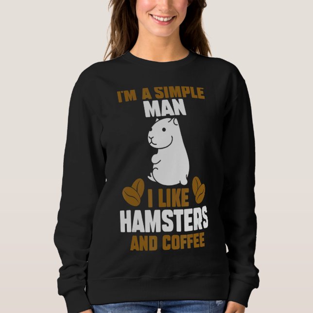 Mens Coffee Hamster Sweatshirt (Front)