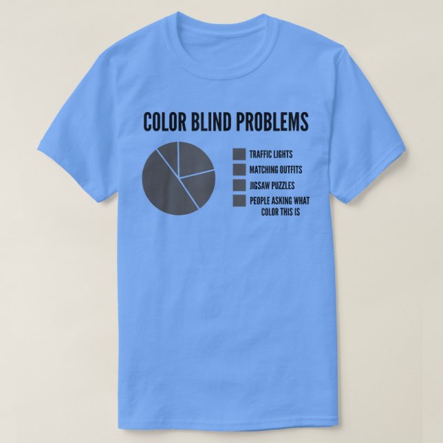 Mens Color Blind Problems Pie Chart  T-Shirt (Design Front)