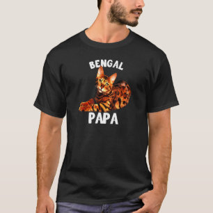 Mens Colorful Bengal I Love My Bengal Cat Papa Own T-Shirt