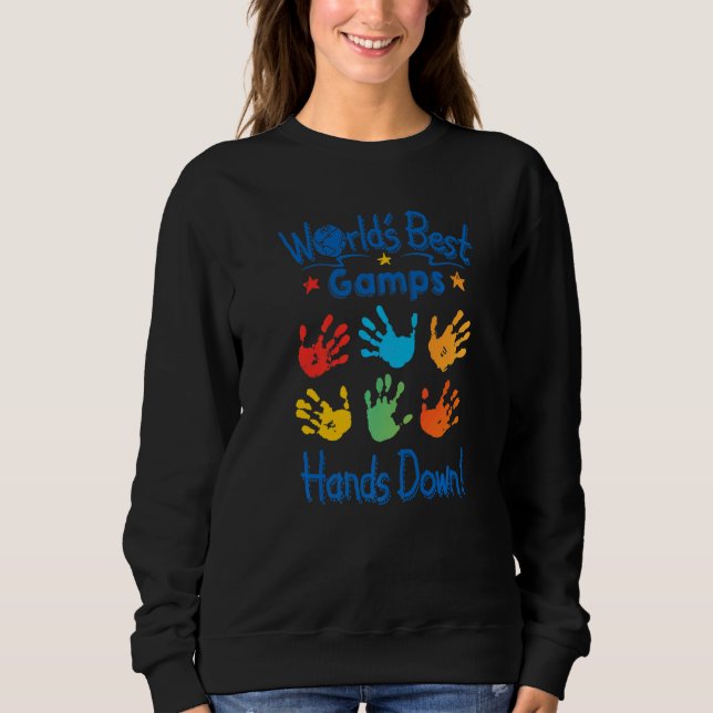 Mens Colorful Little Hands Worldu2019s Best Gamps  Sweatshirt (Front)