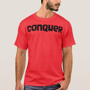 Mens CONQUER Gym Fitness Workout Bodybuilding Moti T-Shirt