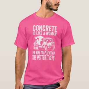 Mens Construction Cement Worker For A Concrete Fin T-Shirt