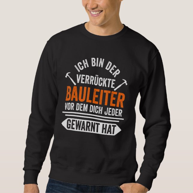 Mens Construction Ladder Construction Worker Const Sweatshirt (Front)