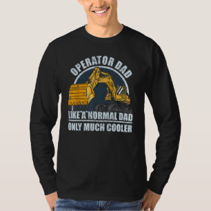 Mens Construction Worker Heavy Equipment Excavator T-Shirt
