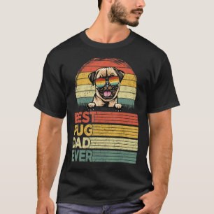Mens Cool Best Pug Dad Ever  Father's Day T-Shirt
