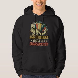 Mens Cool Big Brothersaurus Dinosaur Rex Vintage F Hoodie