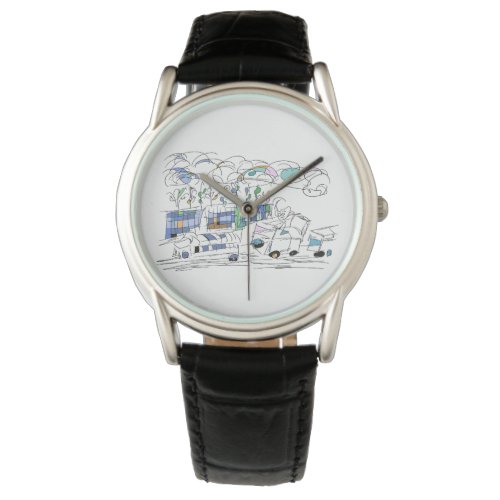 Mens Cool Blue Abstract  Watch