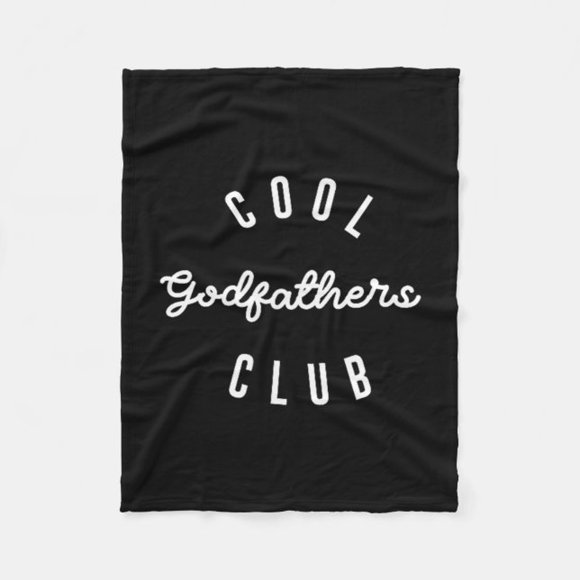 Mens Cool Godfathers Club, Pregnancy Announcement  Fleece Blanket (Front)
