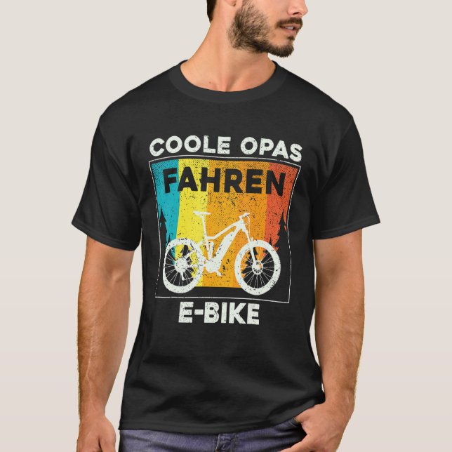 Mens Cool Grandpa Ride Ebike Electric Bike Grandfa T-Shirt (Front)