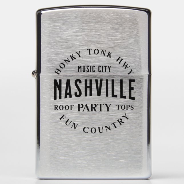 Mens Cool Modern Party Keepsake Zippo Lighter (Front)