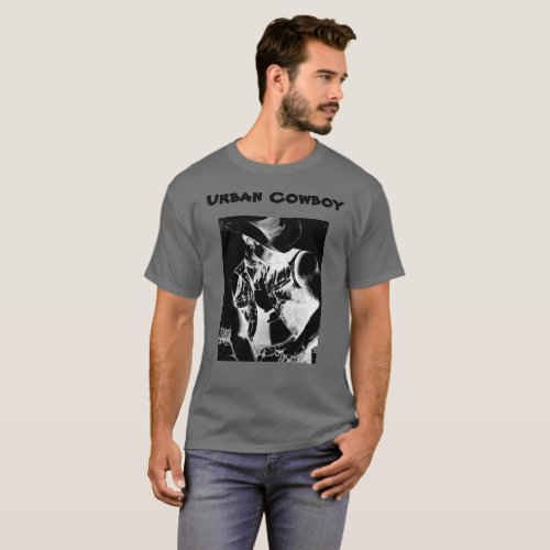 Mens Cool Modern Urban Cowboy Art Classic  T_Shirt