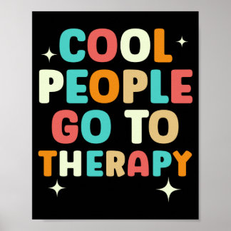 Mens cool people go to therapy awareness mental poster