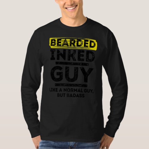 Mens Cool Statement Masculinity Bearded Beard Grow T_Shirt