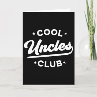 Mens Cool Uncles Club Retro Best Uncle Ever Funny Card
