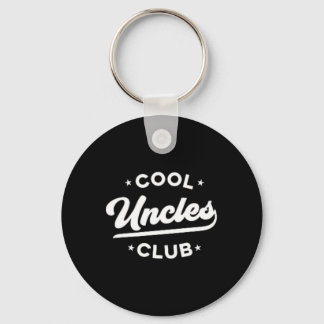 Mens Cool Uncles Club Retro Best Uncle Ever Funny Keychain