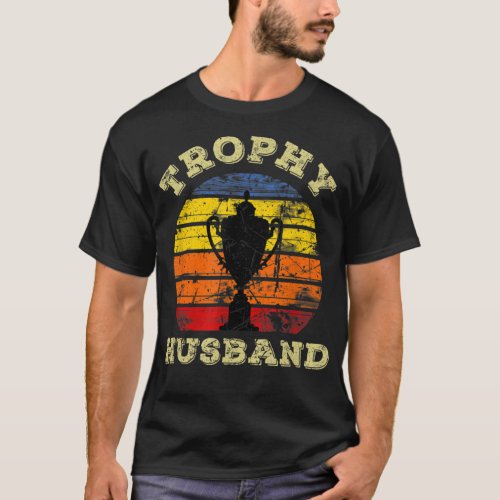 Mens Cool Vintage Style Trophy Husband Valentine  T_Shirt