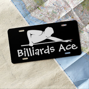 Men's Coolest Billiards Fanatic Car License Plate