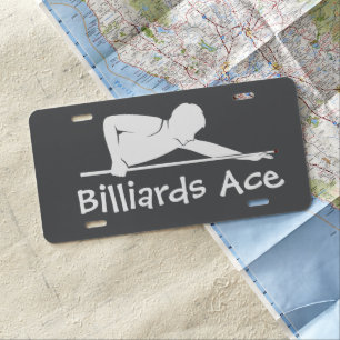 Men's Coolest Billiards Fanatic Car License Plate