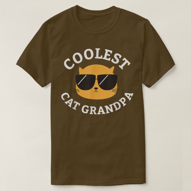 Mens Coolest Cat Grandpa  Men's  T-Shirt (Design Front)