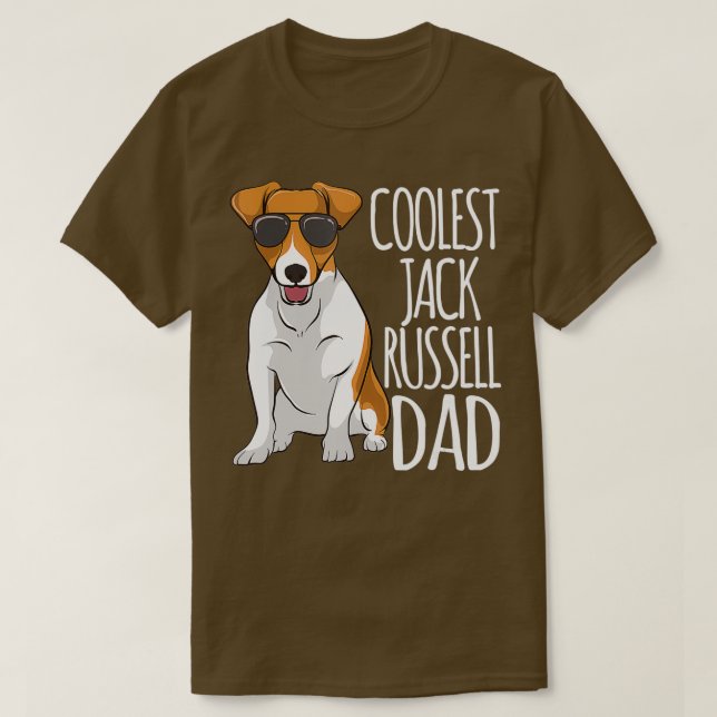 Mens Coolest Jack Russel Dad Jack Russell Terrier  T-Shirt (Design Front)