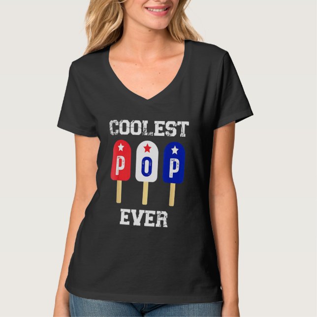 Mens Coolest Pop Ever Popsicle Men Best Dad Ever C T-Shirt (Front)