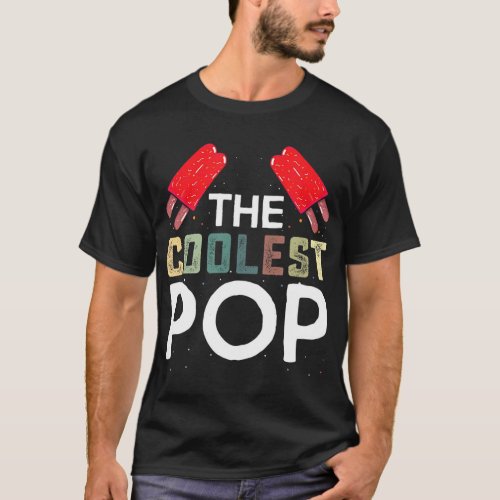 Mens Coolest Pop Funny Best Dad Ever Cool Fathers  T_Shirt
