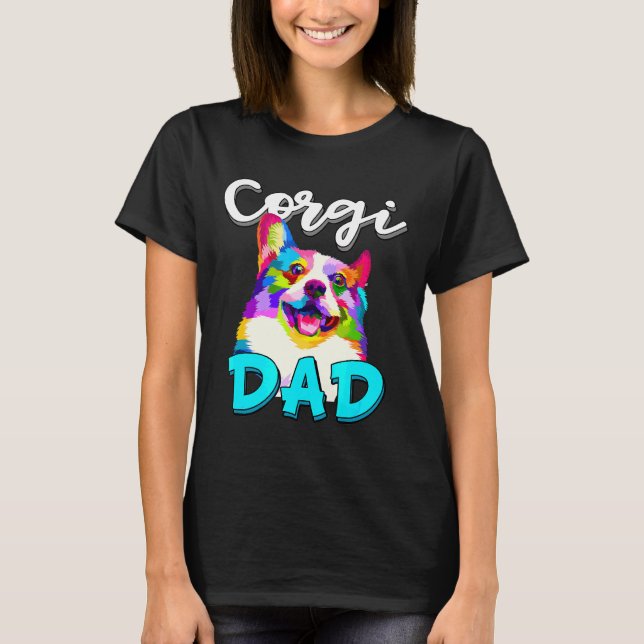 Mens Corgi Dad Corgi Owner Fathers Day T-Shirt (Front)