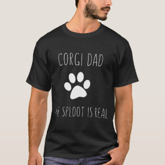 Mens Corgi Dad For Dog Dads Who Know Sploot T-Shirt