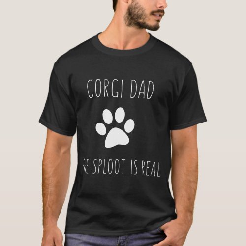 Mens Corgi Dad For Dog Dads Who Know Sploot T_Shirt