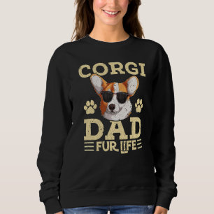 Mens Corgi Dad Fur Life Corgi Dog Father's Day Sweatshirt