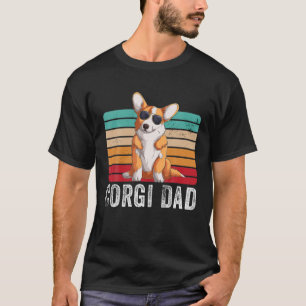 Mens Corgi Dad Vintage Sunglasses Funny Corgi Dog T-Shirt