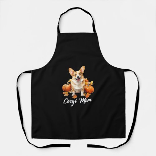 Mens Corgi Mom Funny Corgi Halloween 2024 Pembroke Apron