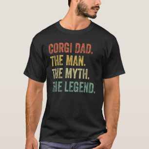 Mens Corgi Retro Corgi Dad The Man Myth Best Corg T-Shirt