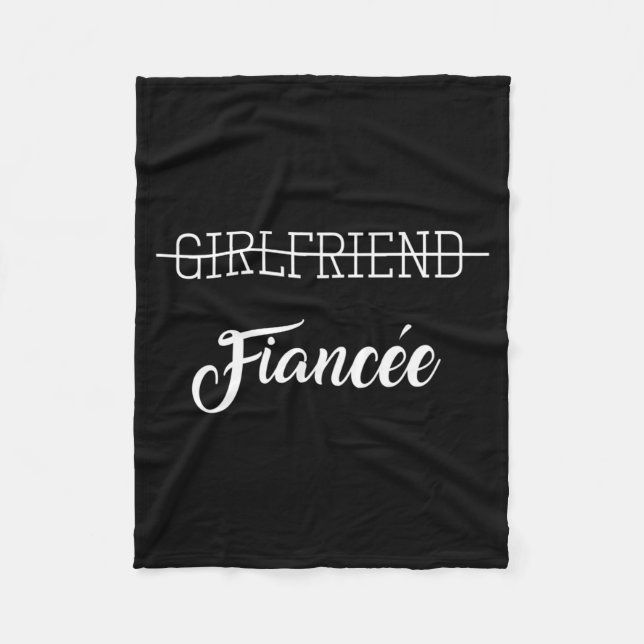Mens Couple Engagement Engaged Women Funny Future Fleece Blanket (Front)
