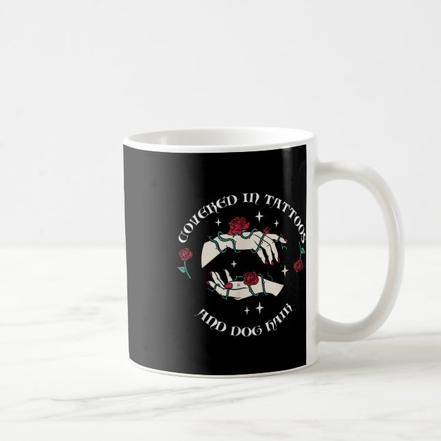 Mens Covered In Tattoos And Dog Hair Tattoo Aesthe Coffee Mug (Right)