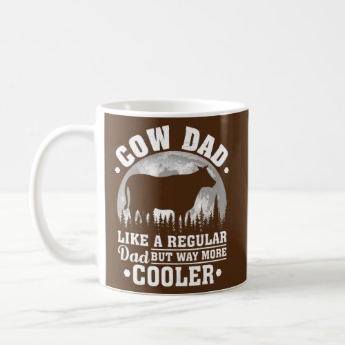 Mens Cow Dad Like A Regular Dad Funny Cow Coffee Mug