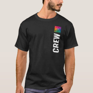 Mens Crew Staff Logo TShirt Front And Back Design