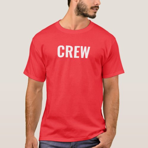 Mens Crew T Shirt Bulk Double Sided Print Red
