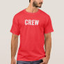 Mens Crew T Shirt Bulk Double Sided Print Red