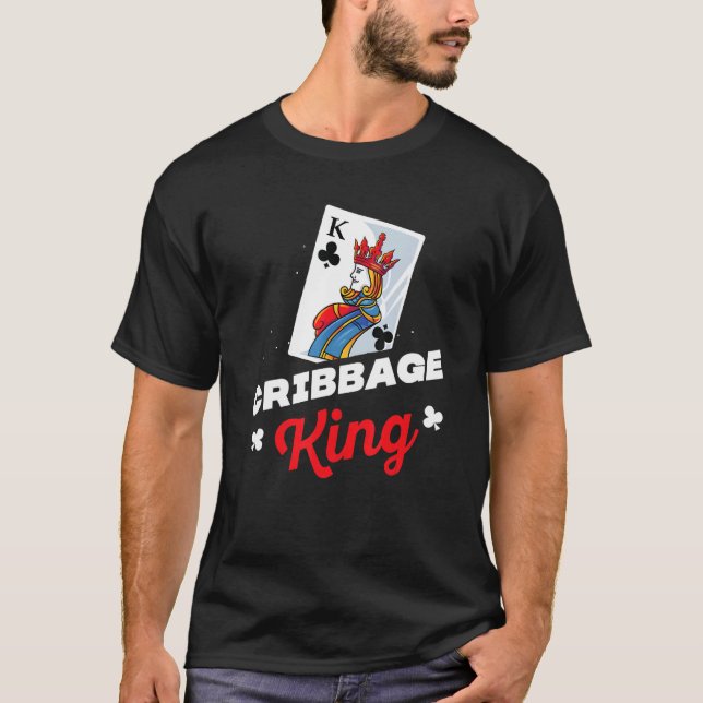 Mens Cribbage King   His And Hers Matching Couples T-Shirt (Front)