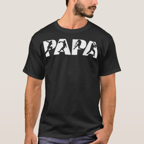 Mens Cricket Dad Funny Papa Cricketing Fathers T_Shirt