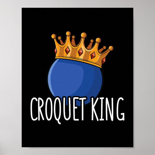 Mens Croquet King outdoor game set up mens croquet Poster