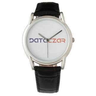Men's Crown Protector Black Leather Strap Watch
