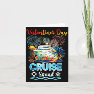 Mens Cruise Squad Valentine's Day Vacation Travel Card