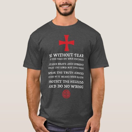 Mens Crusader Knight  Knights Templar Code T   Hol T_Shirt