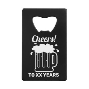 Men's custom Birthday gift Credit Card Bottle Opener