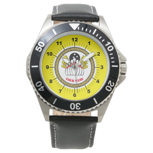 Men's Custom Bowling Watch (add name)  (Front)